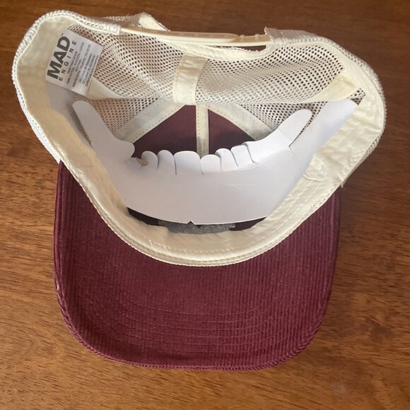 Joshua Tree Corduroy Trucker Hat - Maroon Red NWT Adjustable - Picture 7 of 8